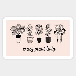 Crazy Plant Lady V1 , Plant lady, Plant Mom Magnet